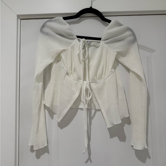 Princess Polly Tops - Princess Polly Cream Ruched Blouse